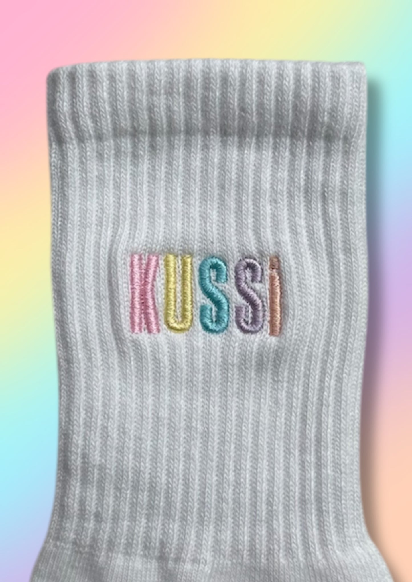 Tennissocken mit „Kussi“ Stick