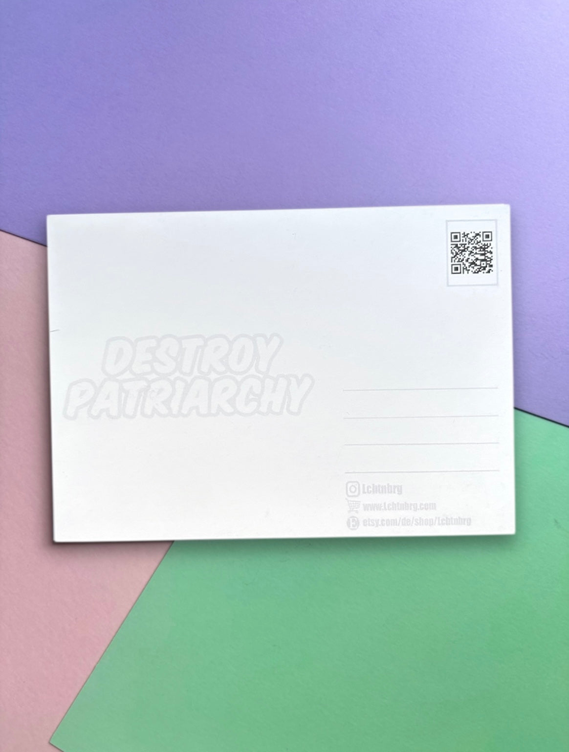 Postkarte „Destroy Patriarchy“