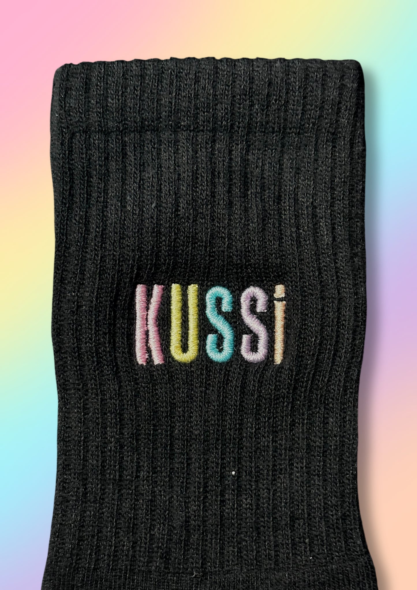 Tennissocken mit „Kussi“ Stick
