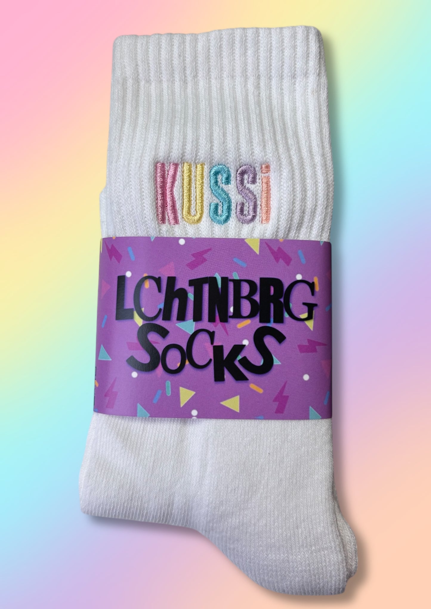 Tennissocken mit „Kussi“ Stick