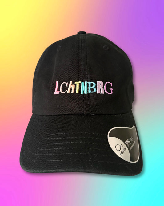 Cap „Lchtnbrg“ schwarz - bunte Schrift