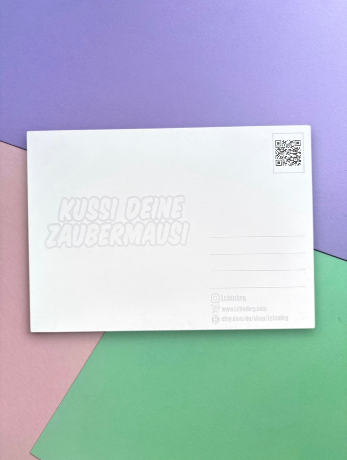 Postkarte „Kussi deine Zaubermausi“