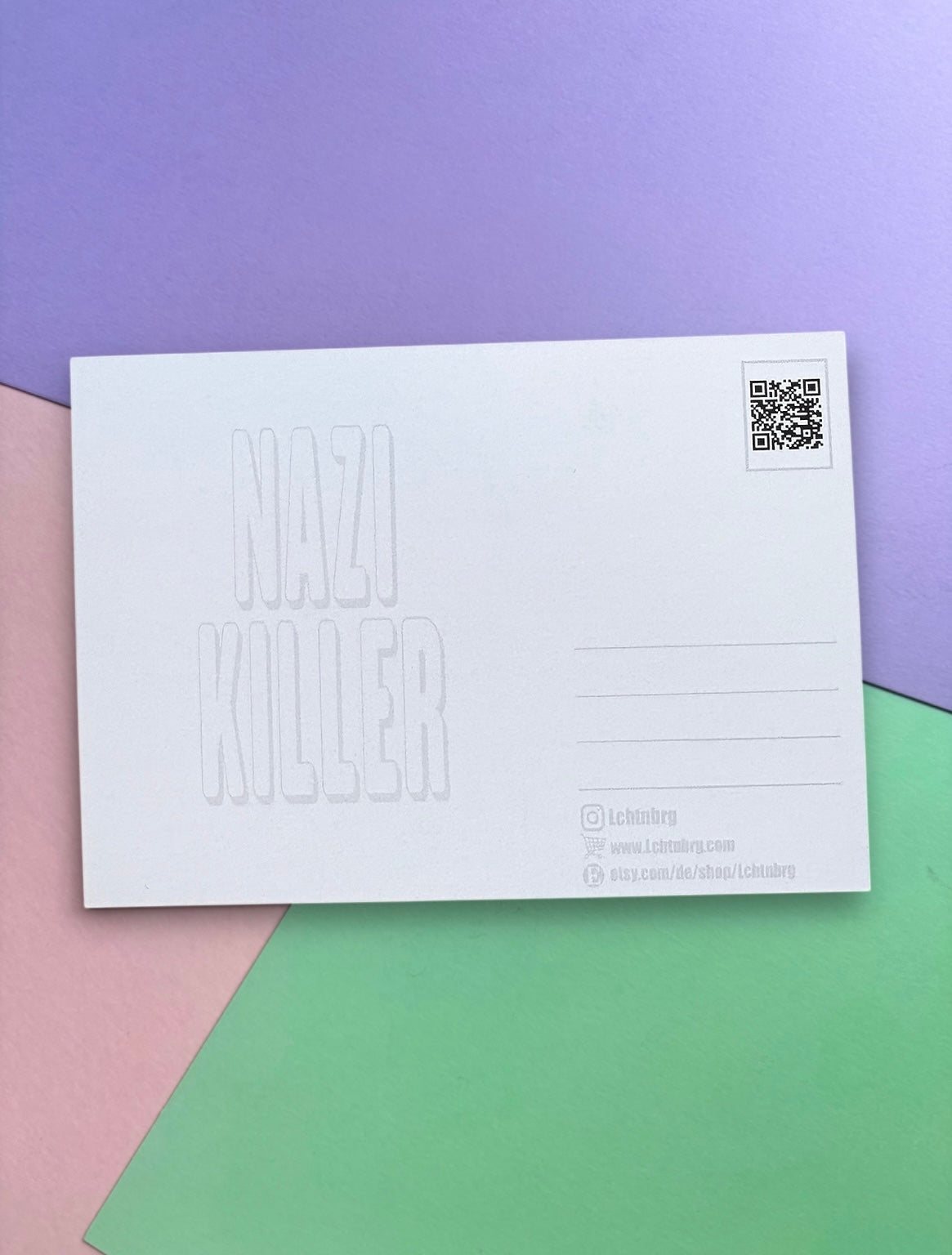 Postkarte „Nazi Killer“