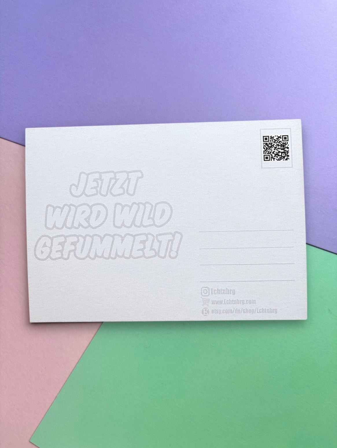 Postkarte „Jetzt wird wild gefummelt!““
