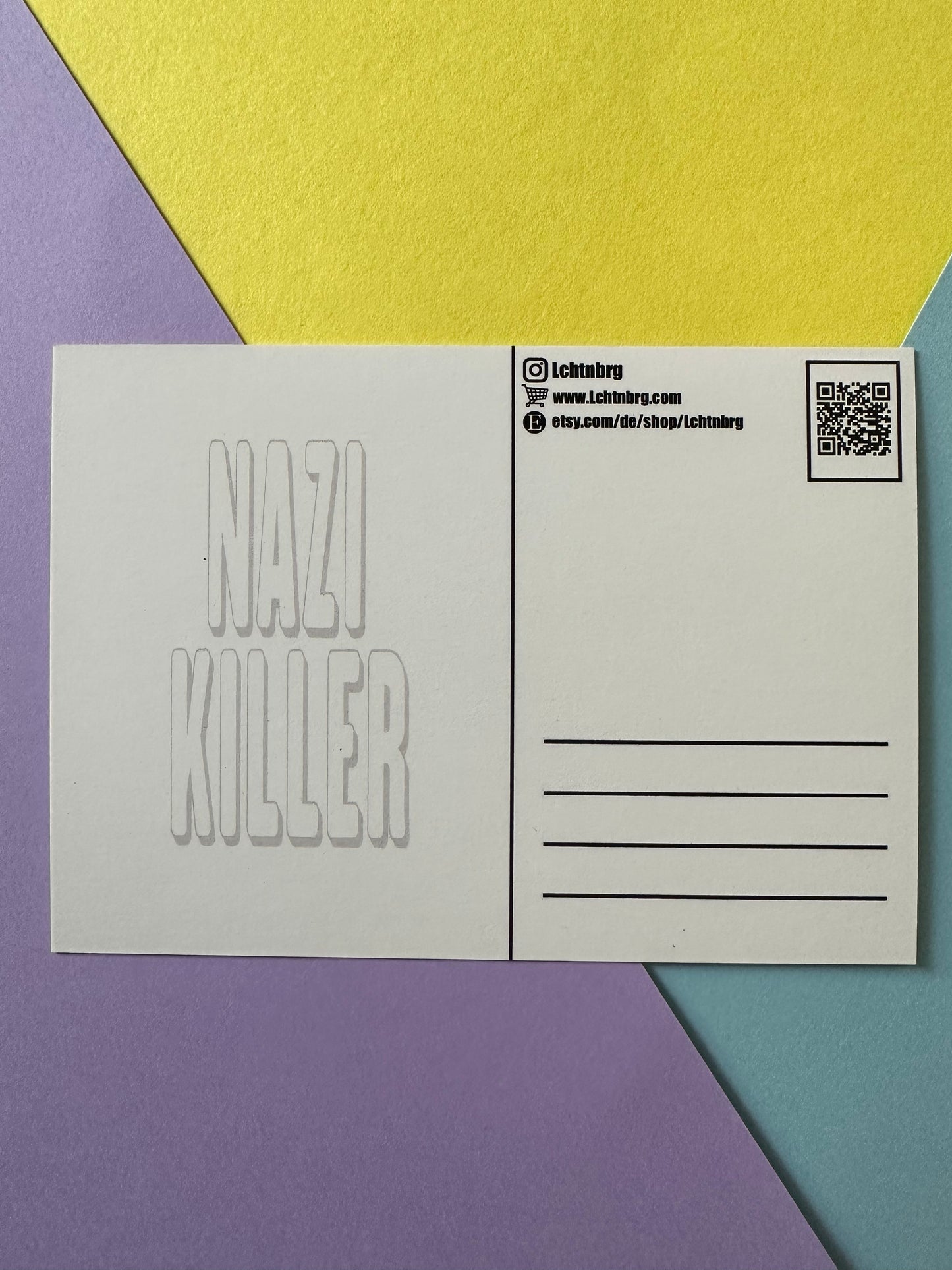 Postkarte „Nazi Killer“
