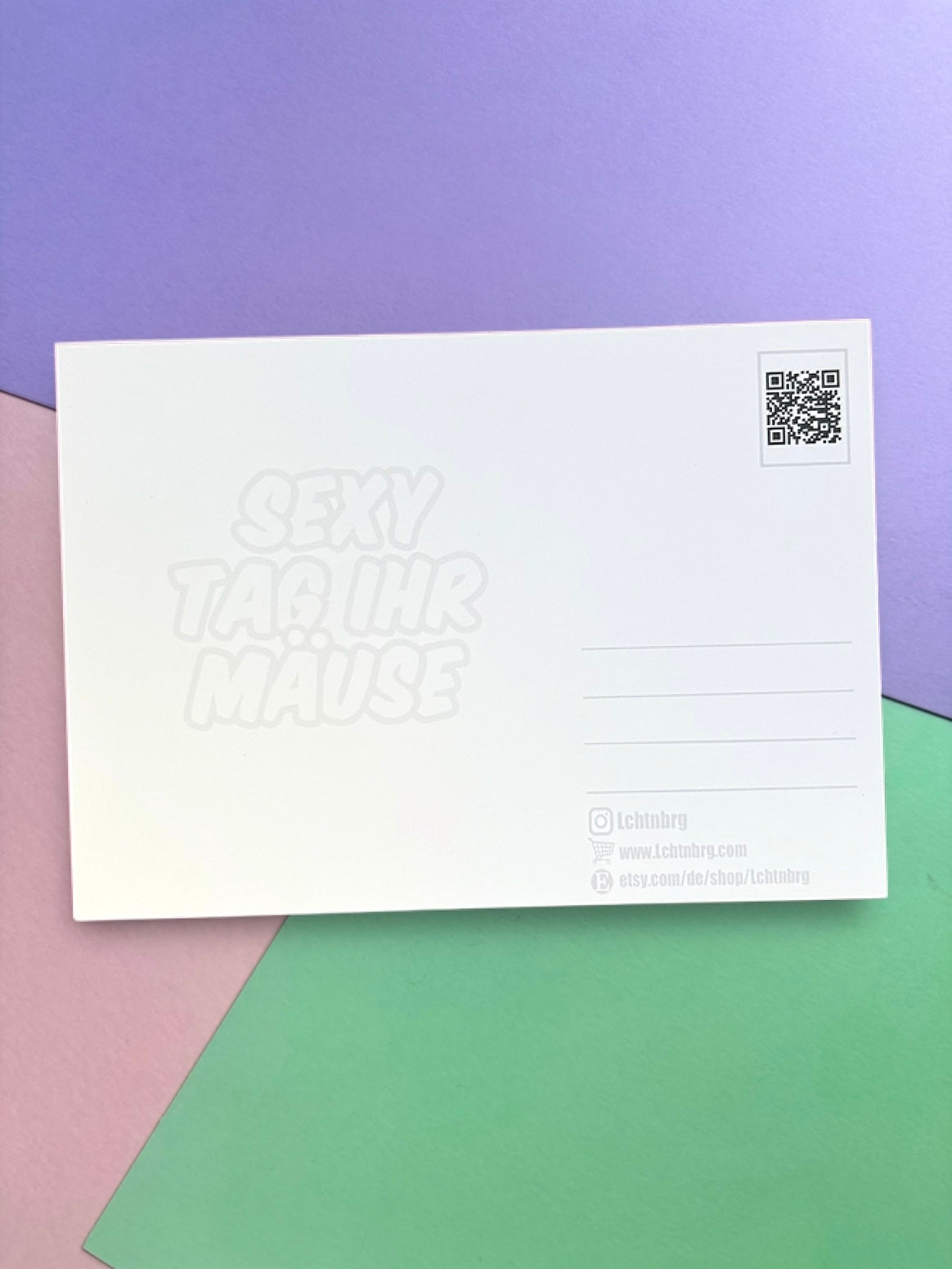 Postkarte „Sexy Tag ihr Mäuse“
