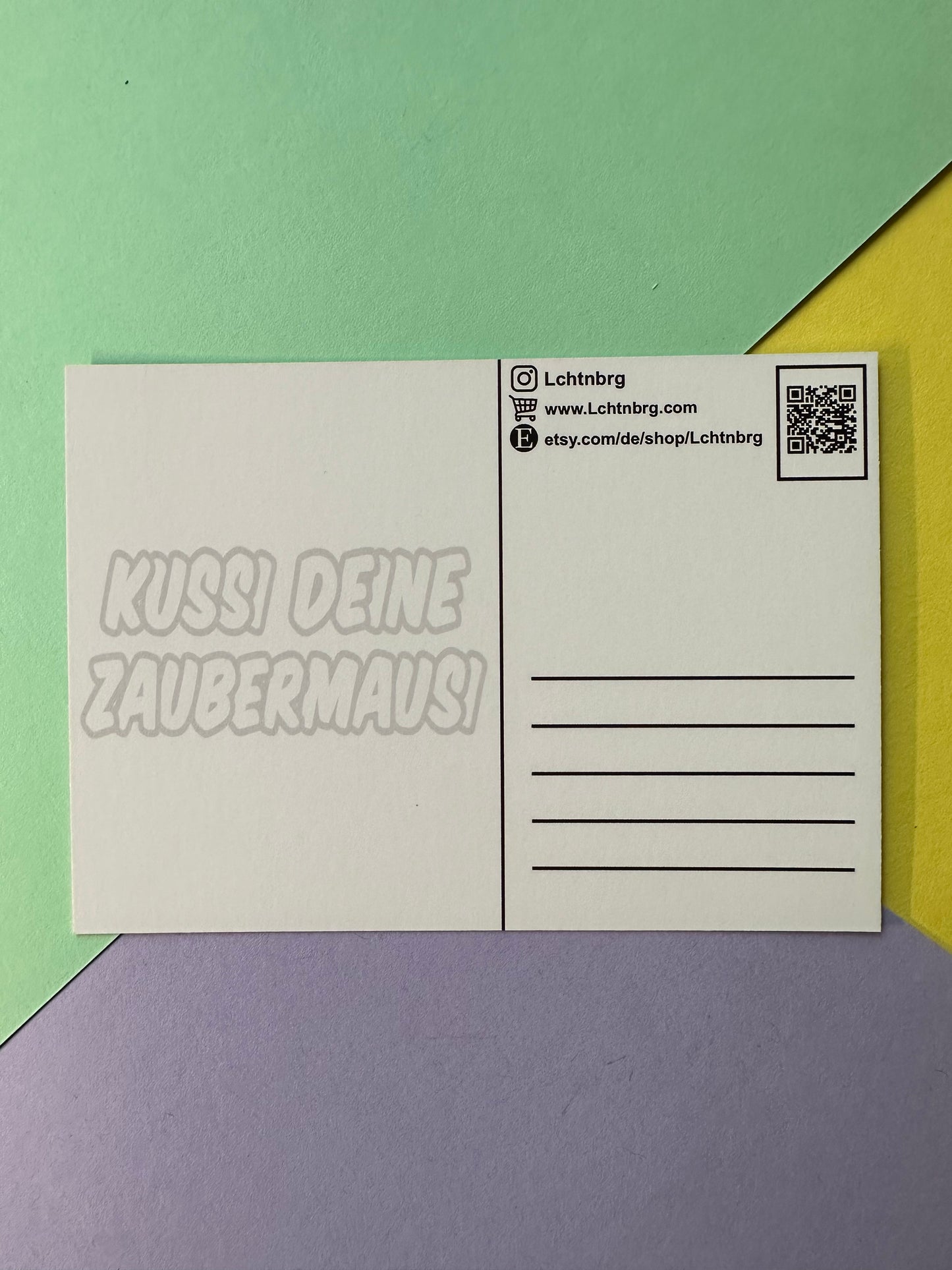 Postkarte „Kussi deine Zaubermausi“