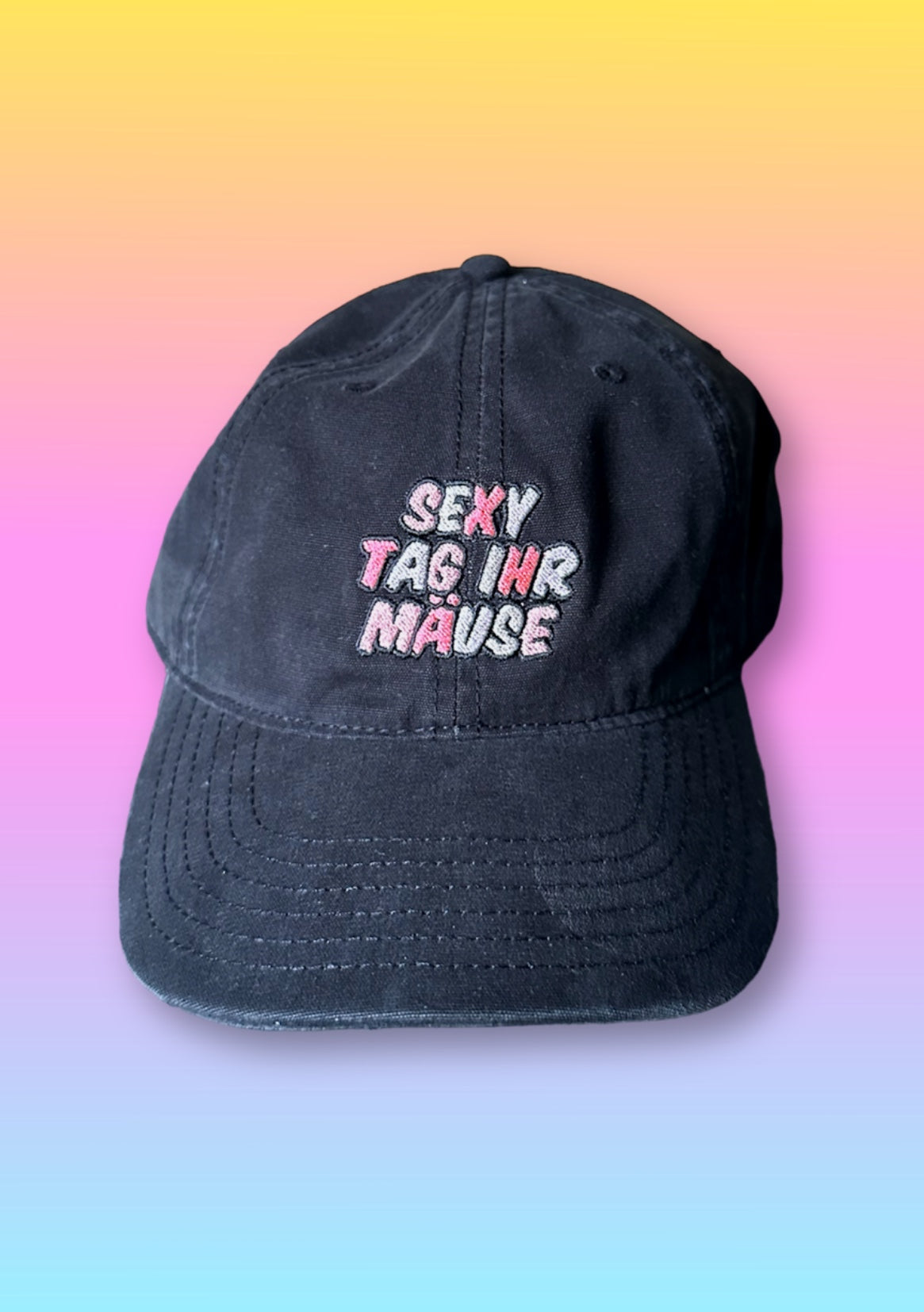 Cap „Sexy Tag ihr Mäuse“ used black rosa Schriftzug