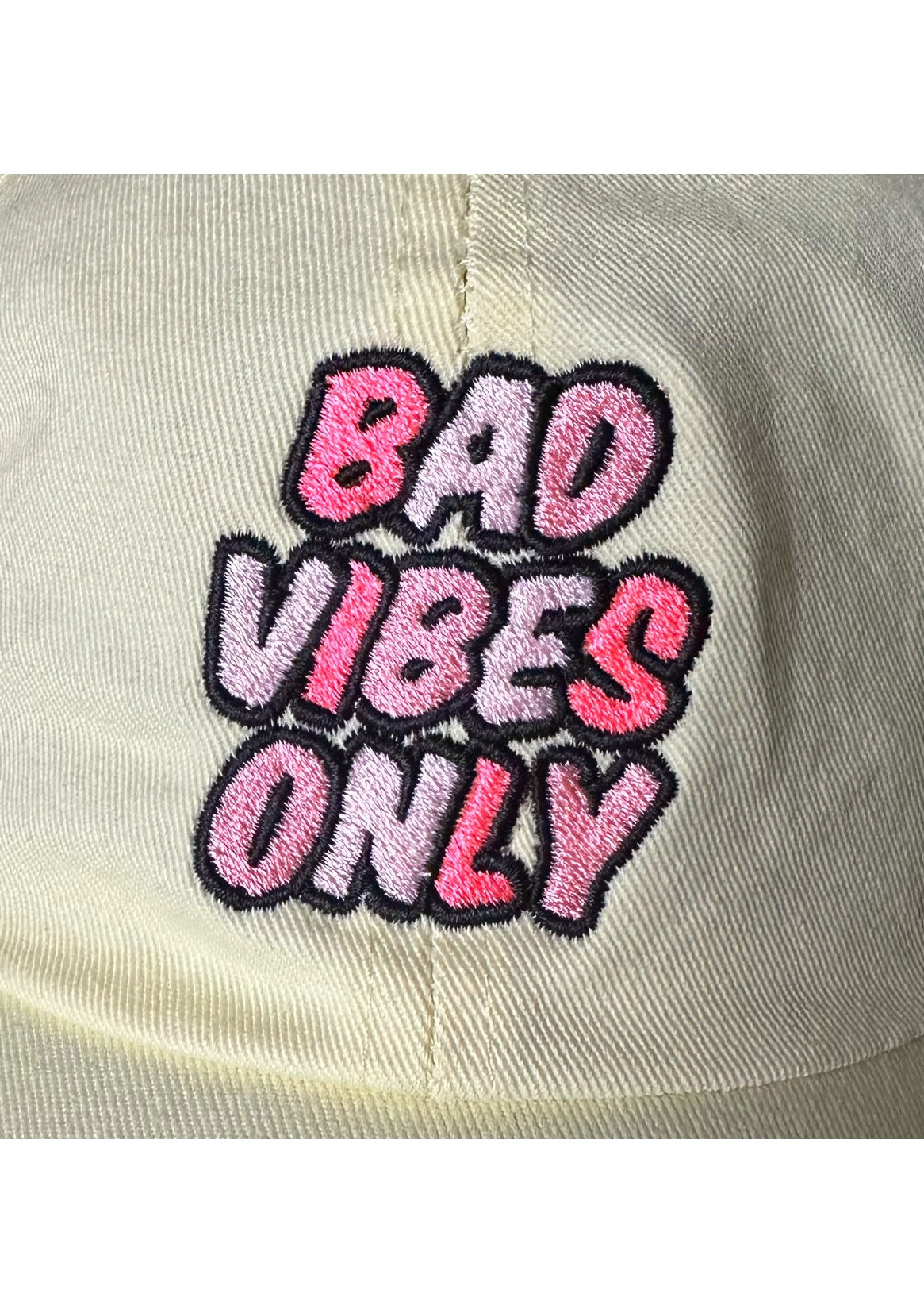 Cap „Bad Vibes Only“ gelb
