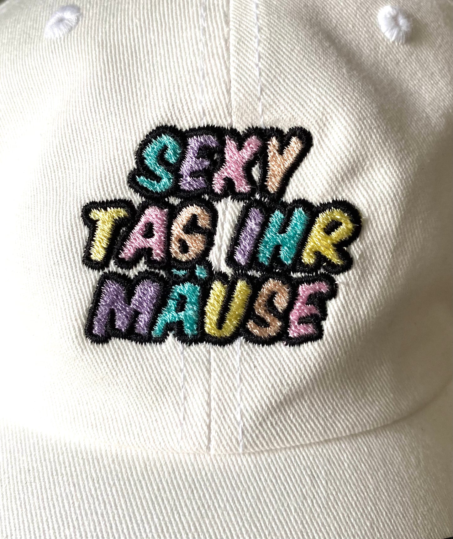 Cap „Sexy Tag ihr Mäuse“ weiß