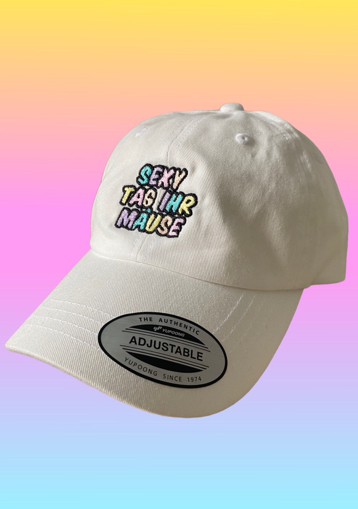 Cap „Sexy Tag ihr Mäuse“ weiß