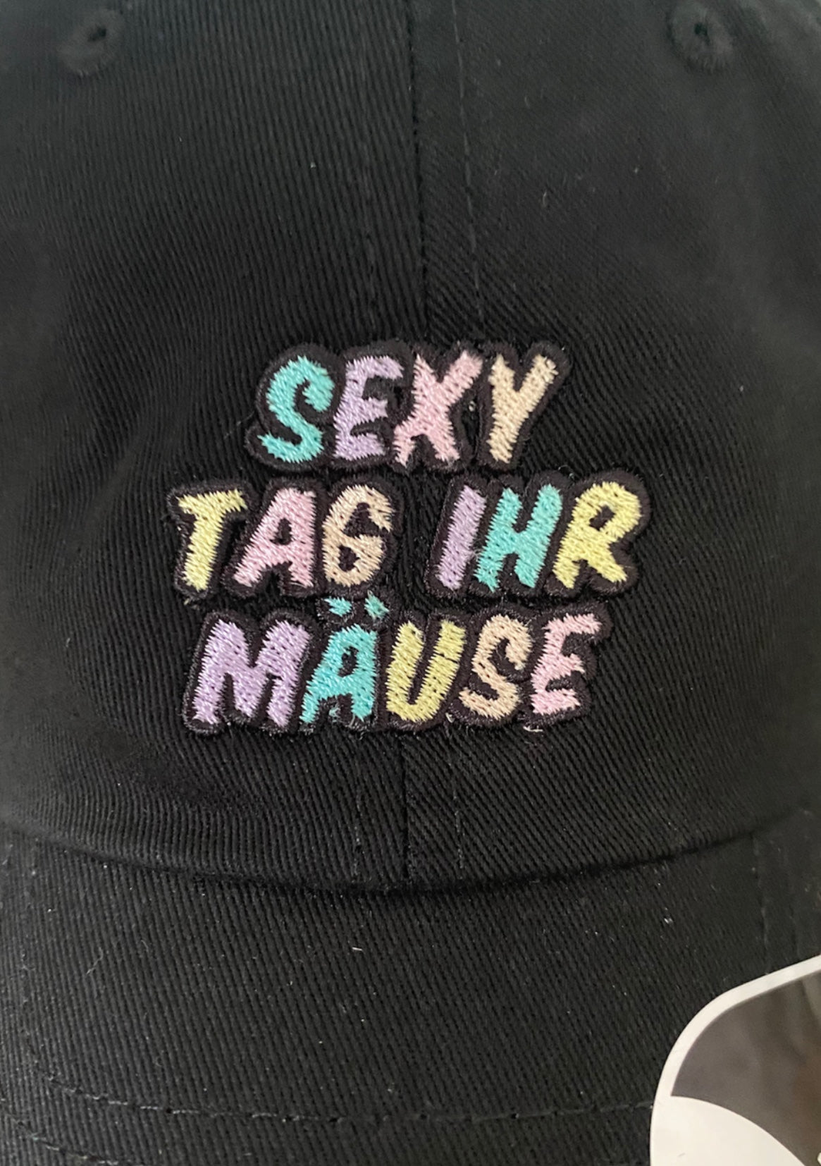 Cap „Sexy Tag ihr Mäuse“ schwarz