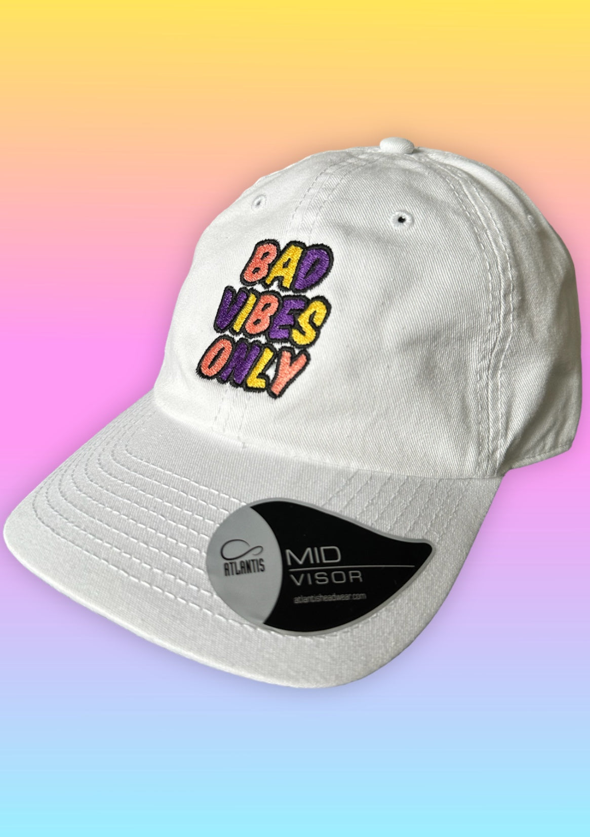 Cap „Bad Vibes Only“ weiß