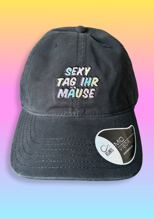 Cap „Sexy Tag ihr Mäuse“ used black - bunte Schrift