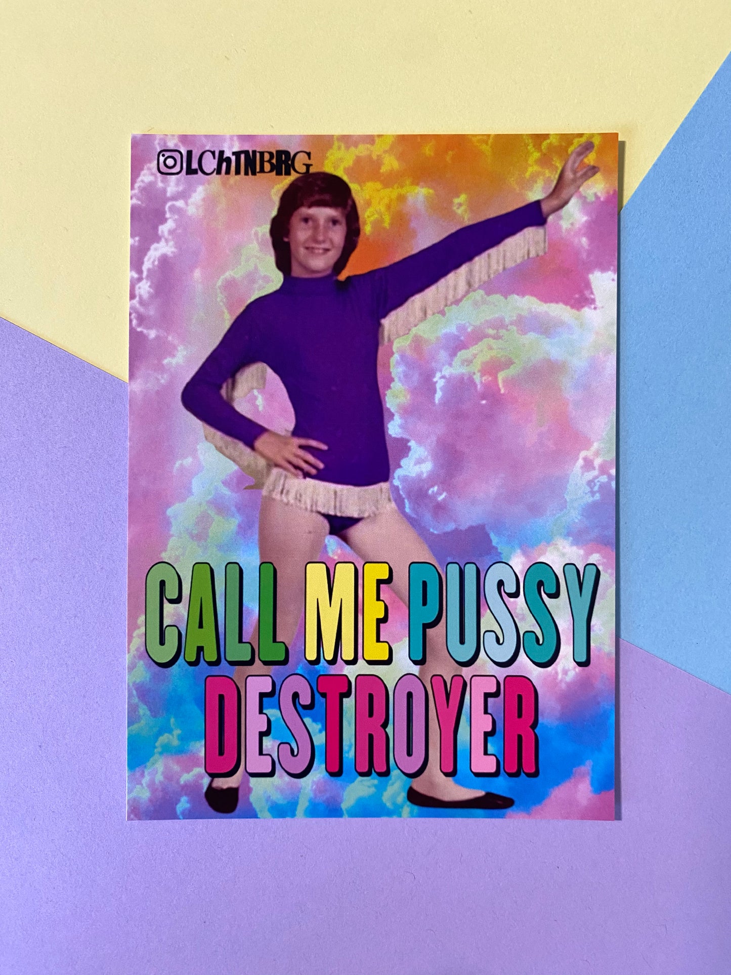 Postkarte „Call me pussy destroyer“