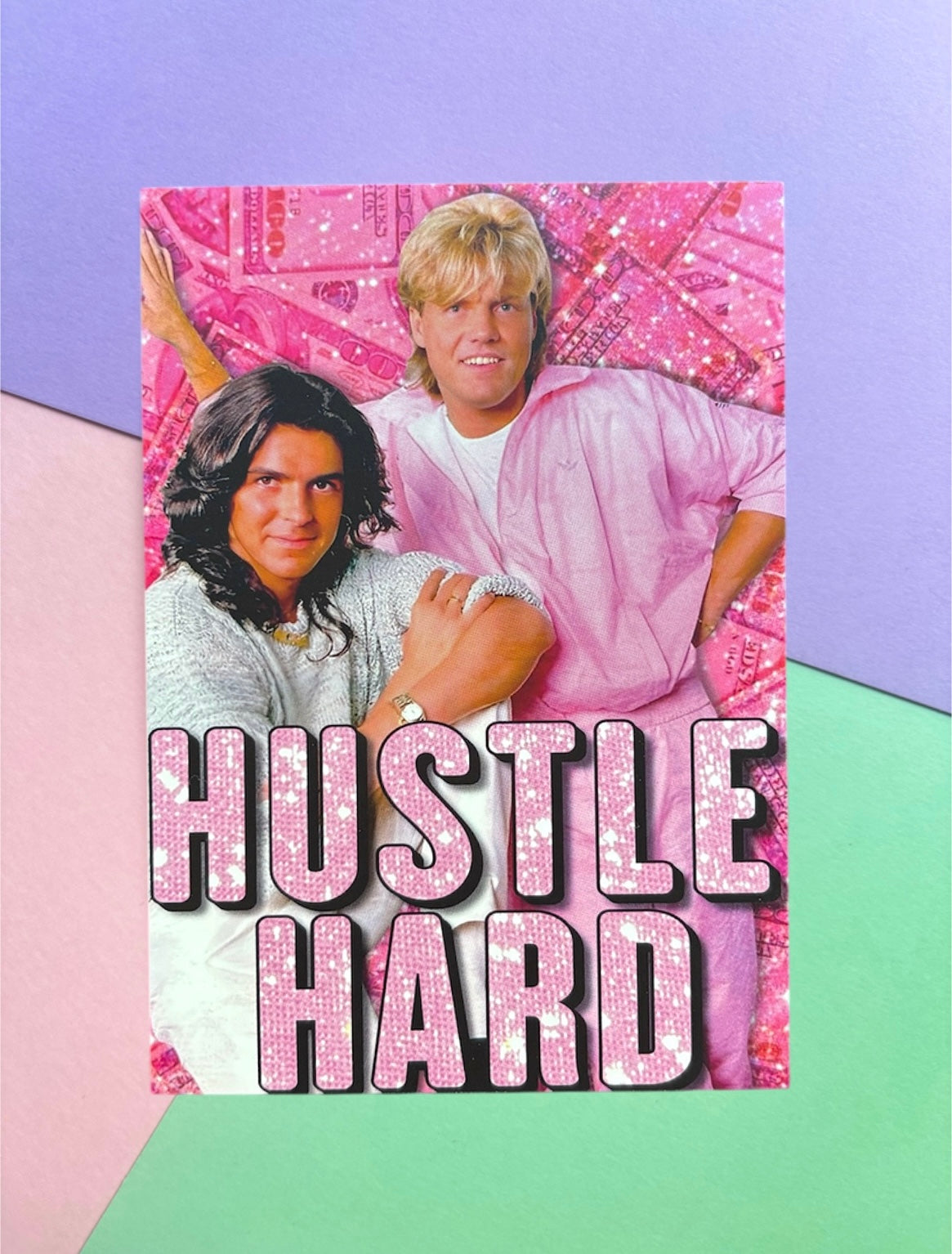 Postkarte „Hustle Hard“