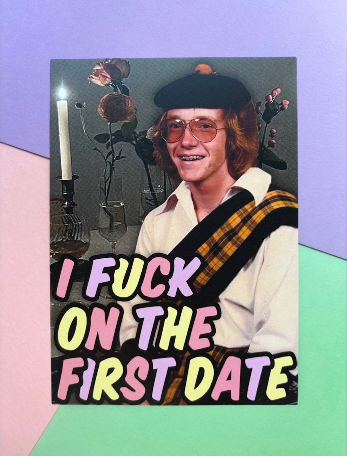 Postkarte „I fuck on the First date“