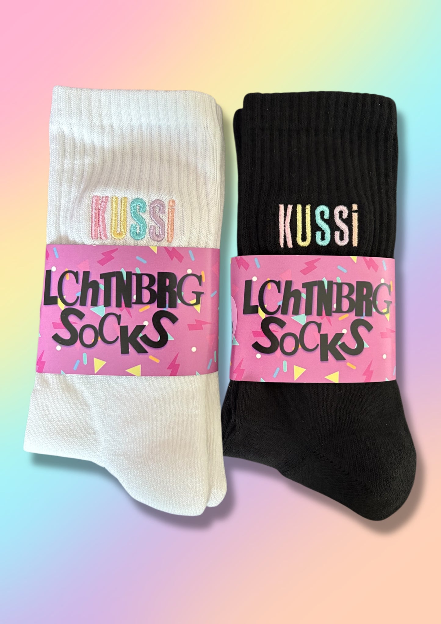 Tennissocken mit „Kussi“ Stick