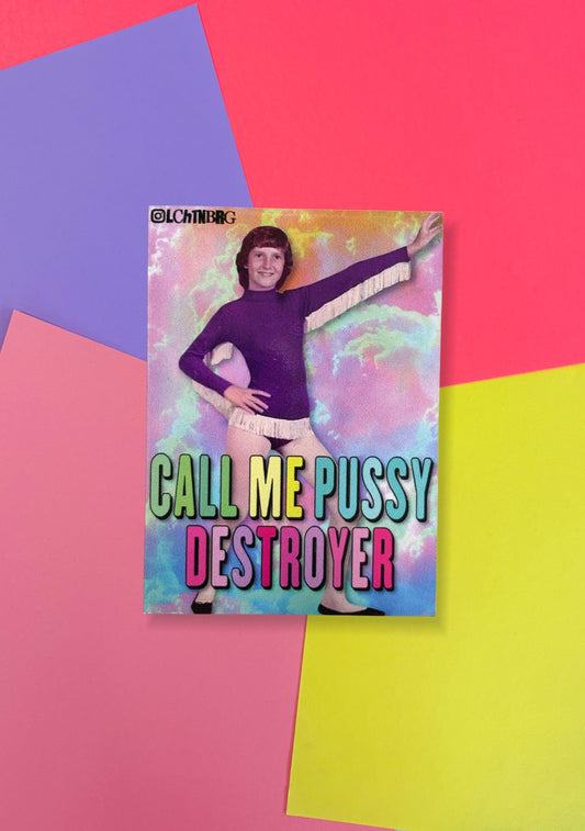 Magnet „Call me pussy destroyer!“