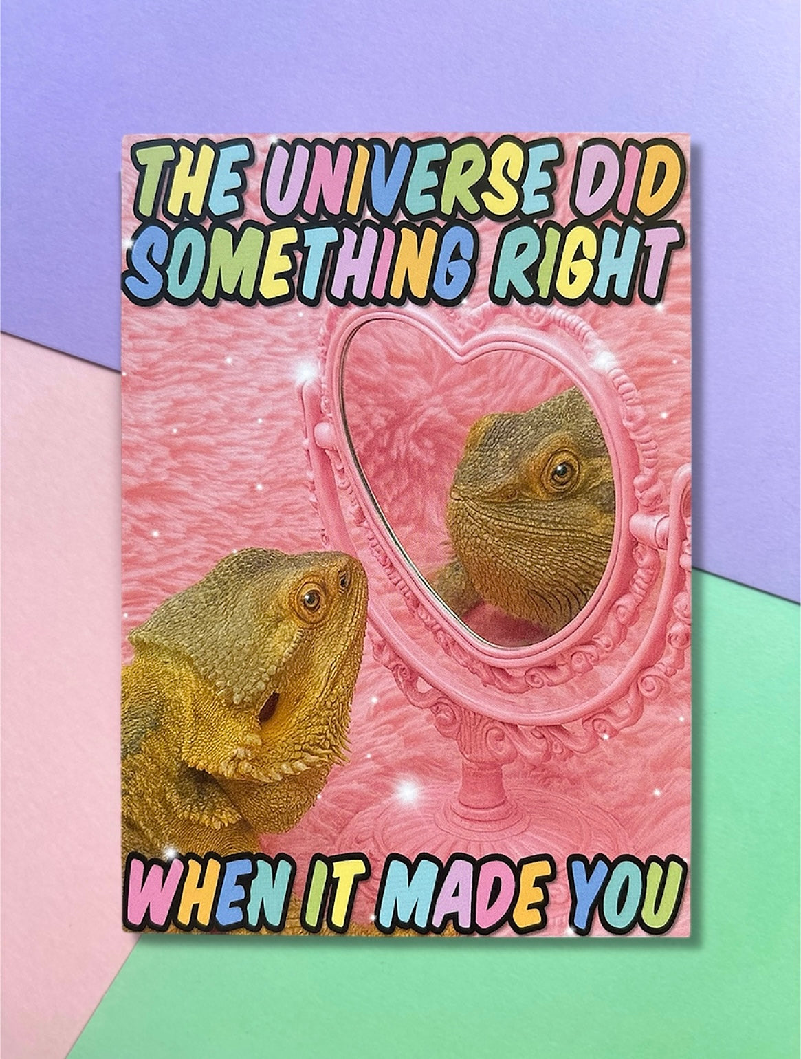 Postkarte „The universe did something right“