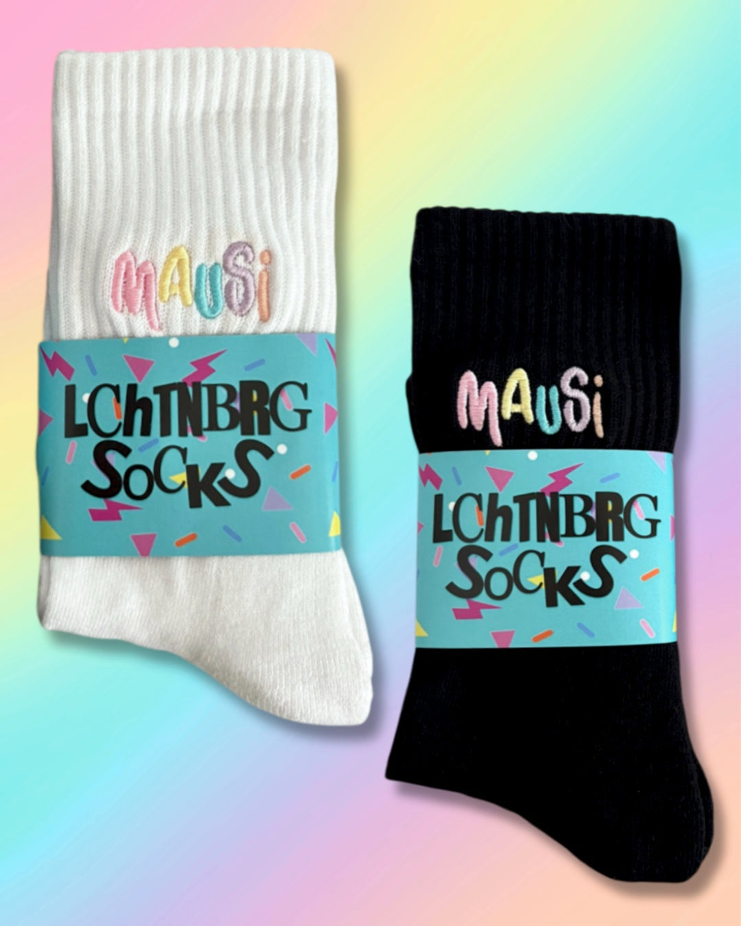 Tennissocken mit „Mausi“ Stick
