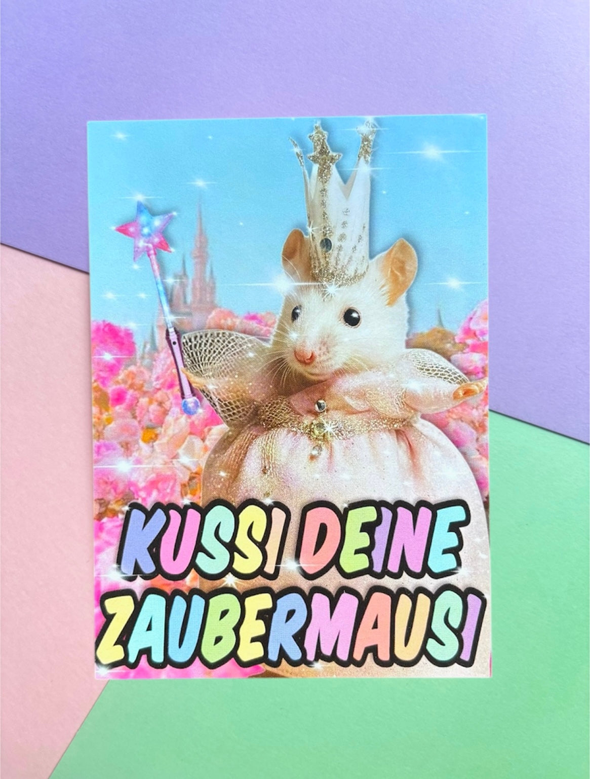 Postkarte „Kussi deine Zaubermausi“