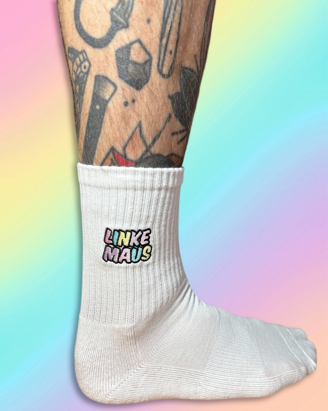 Tennissocken mit „Linke Maus“ Stick