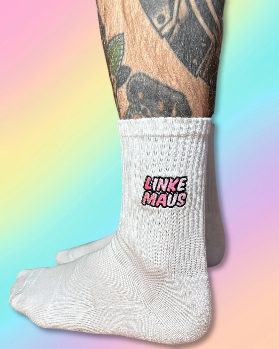 Tennissocken mit „Linke Maus“ Stick