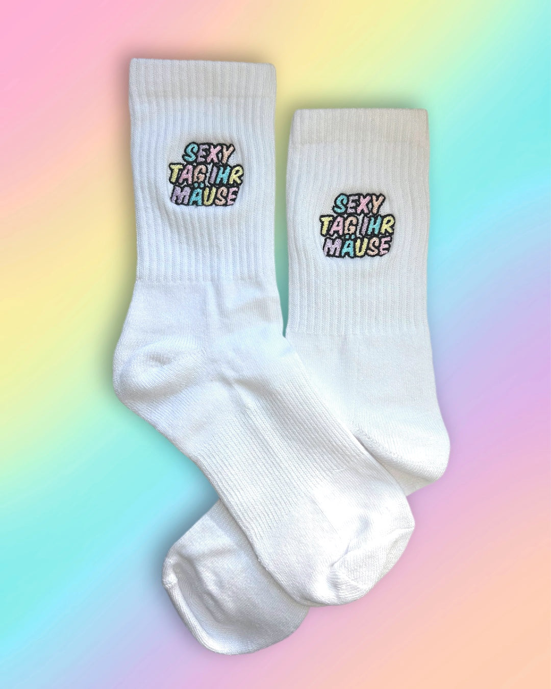 Tennissocken mit „Sexy Tag ihr Mäuse“ Stick
