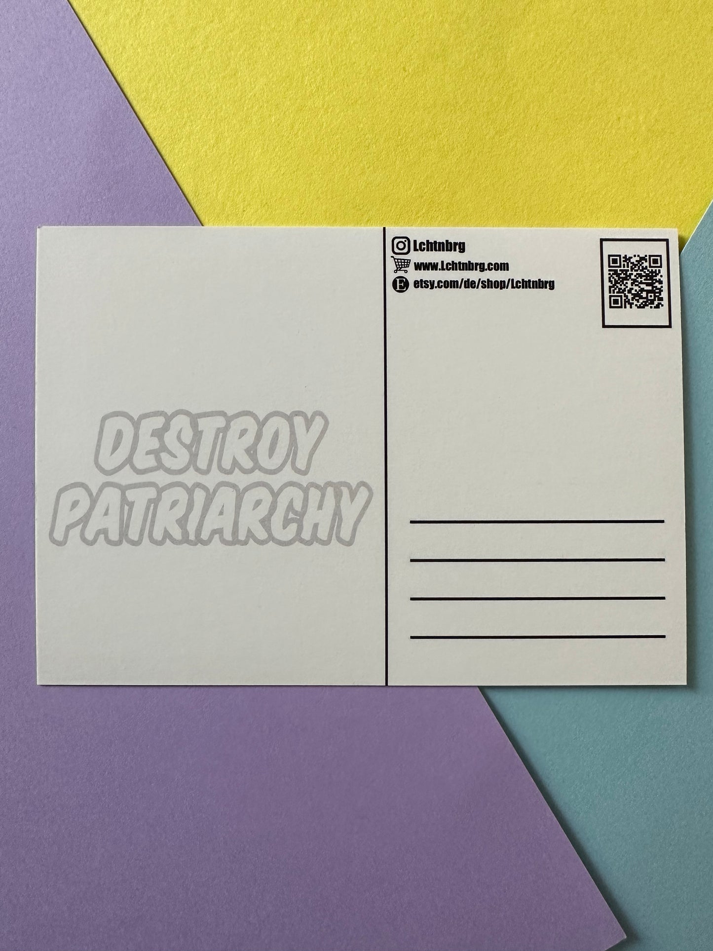 Postkarte „Destroy Patriarchy“