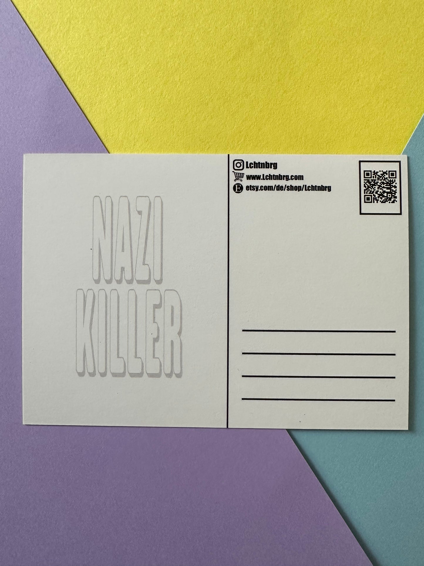 Postkarte „Nazi Killer“
