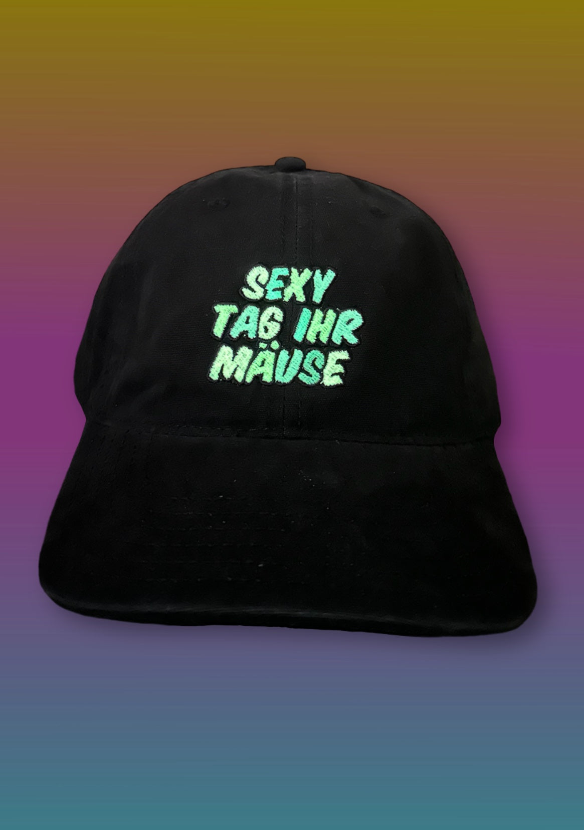 Glow Cap „Sexy Tag ihr Mäuse“ used black