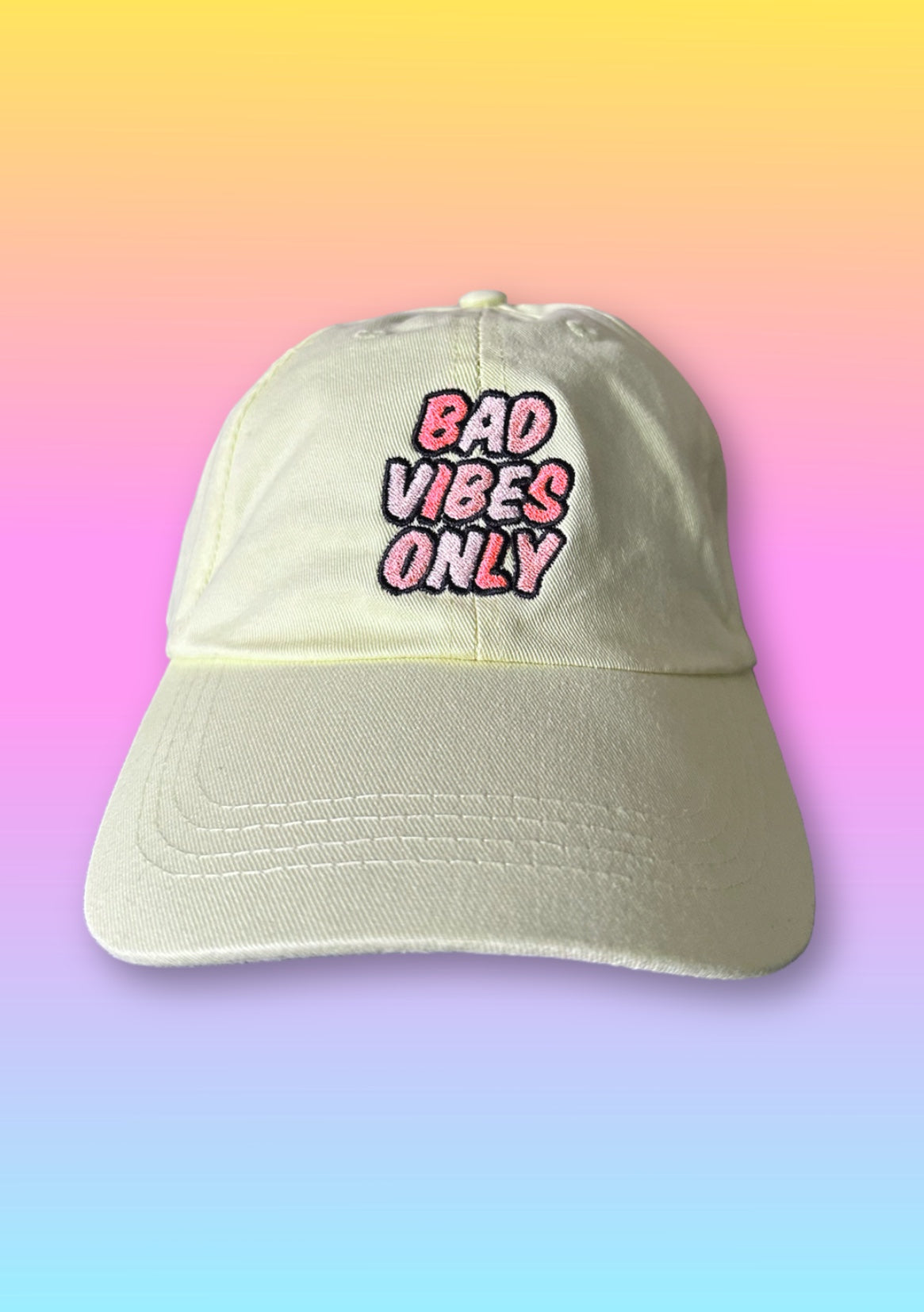 Cap „Bad Vibes Only“ gelb