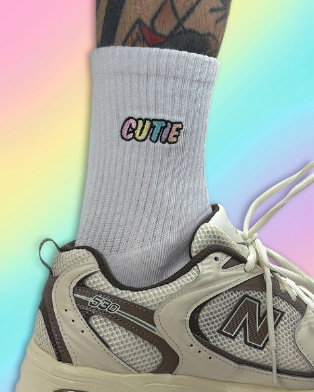 Tennissocken mit „Cutie“ Stick