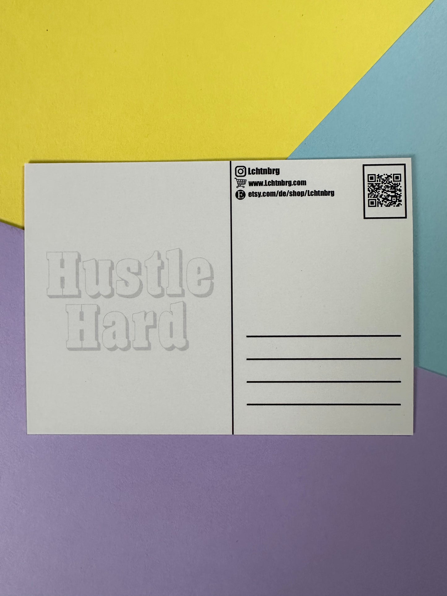 Postkarte „Hustle Hard“