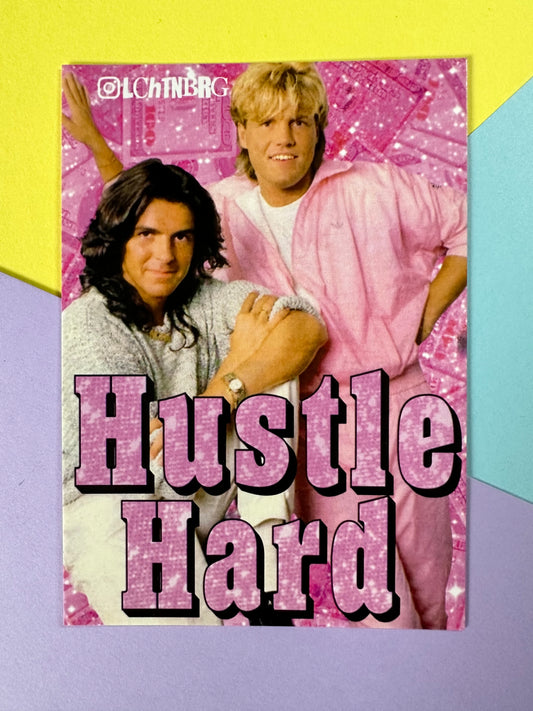 Postkarte „Hustle Hard“